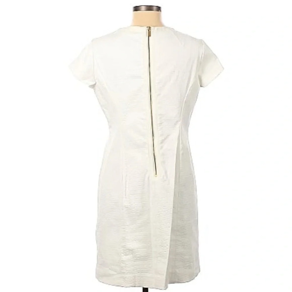 Jones New York White Stretch Crocodile Print Dress 4 - Picture 2 of 8